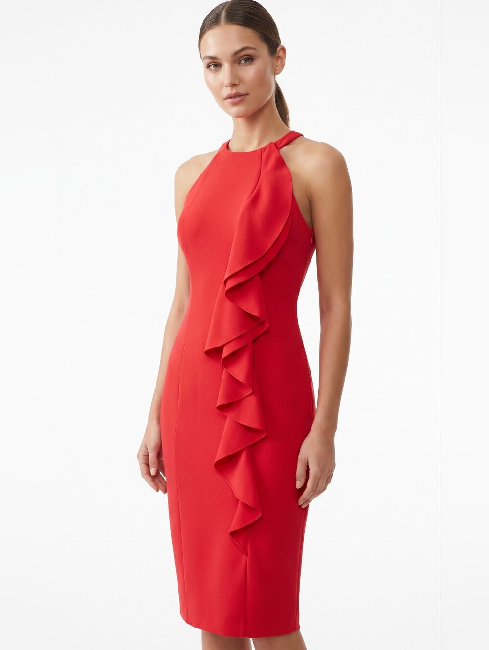 Vince Camuto One-Shoulder Ruffle Dress - NWT - 6